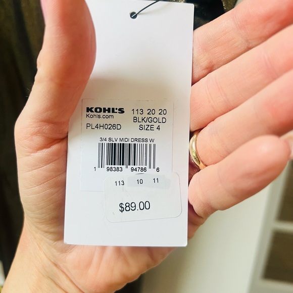 NWT Harper Rose Elegant Gold Dress size 4 - Picture 4 of 7